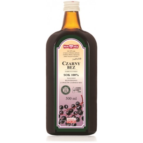 Czarny bez 100% sok 500ml...