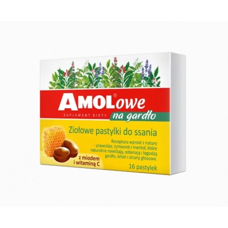 Amolowe na gardło - miód,...